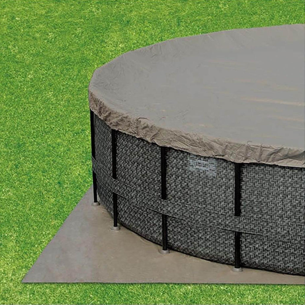 Summer Waves Elite P4A02048B 20ft x 48in Above Ground Frame Swimming Pool Set with Filter Pump, Pool Cover, Ladder, Ground
