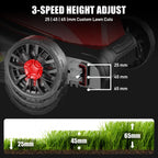 12Amp 16" Lawn Mower, 3-Position Height Adjustment, 2-in-1 Mulching &amp; Bagging, Corded Lawn Mower for Your Garden