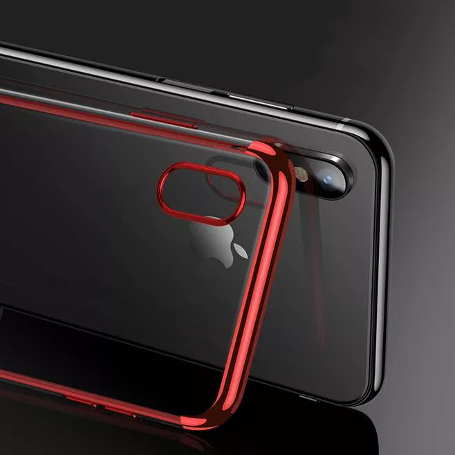 Phone Case - Luxury Ultra Thin Transparent Plating Shining Soft TPU Phone Case For iPhone XS/XR/XS Max
