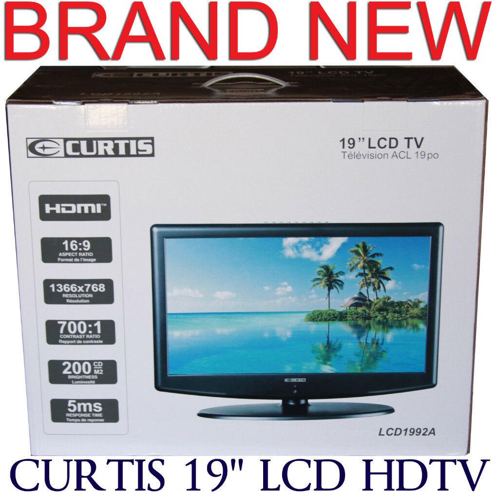 curtis lcd1992a 19" inch lcd tv  atsc tuner 720p 1080i hdtv pc monitor