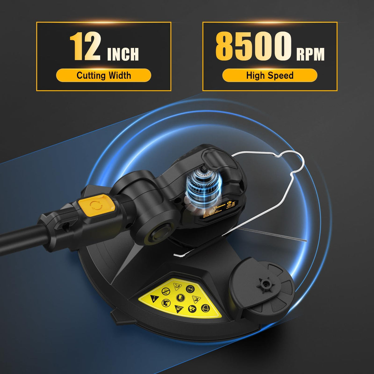 3 in 1 Cordless Weed Eater Compatible with DEWALT 20V MAX Battery,12-Inch String Trimmer Edger &amp; Mini Mower, 8500RPM Auto Feed Weed Wacker w/Adjustable Handle (Tool Only)