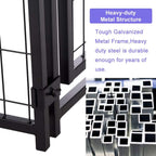 8 Panel Pet Playpen Indoor Outdoor Dog Playpen,Portable Folding Puppy Playpen for Small/Medium/LarDogs,Garden House Dog Fence Metal Exercise Pen,24",30",36",42",48" (Adjustable Shape/Heavy Duty)