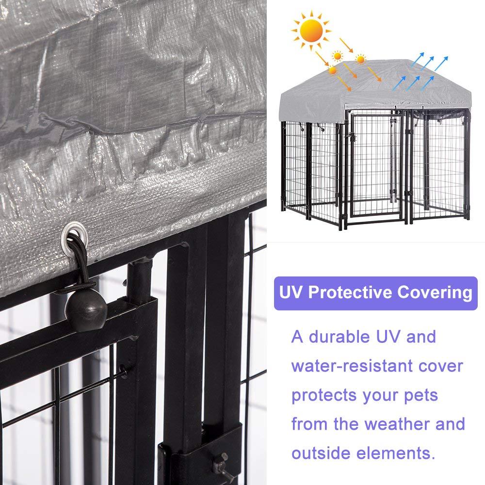 8 Panel Pet Playpen Indoor Outdoor Dog Playpen,Portable Folding Puppy Playpen for Small/Medium/LarDogs,Garden House Dog Fence Metal Exercise Pen,24",30",36",42",48" (Adjustable Shape/Heavy Duty)