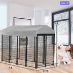 8 Panel Pet Playpen Indoor Outdoor Dog Playpen,Portable Folding Puppy Playpen for Small/Medium/LarDogs,Garden House Dog Fence Metal Exercise Pen,24",30",36",42",48" (Adjustable Shape/Heavy Duty)