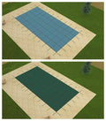 gli value x solid rectangular swimming pool winter safety cover w/ drain