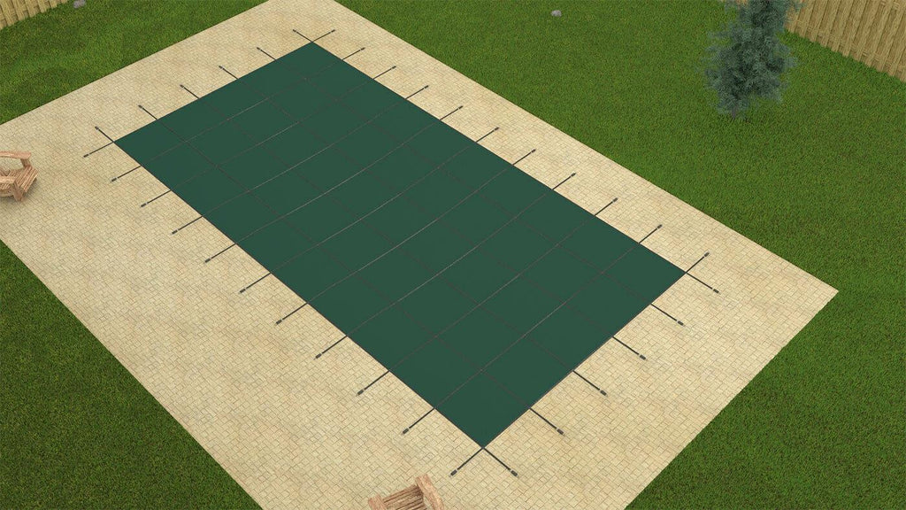 gli value x solid rectangular swimming pool winter safety cover w/ drain