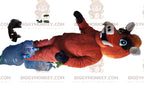Very Happy Brown Boar BIGGYMONKEYMascot Costume