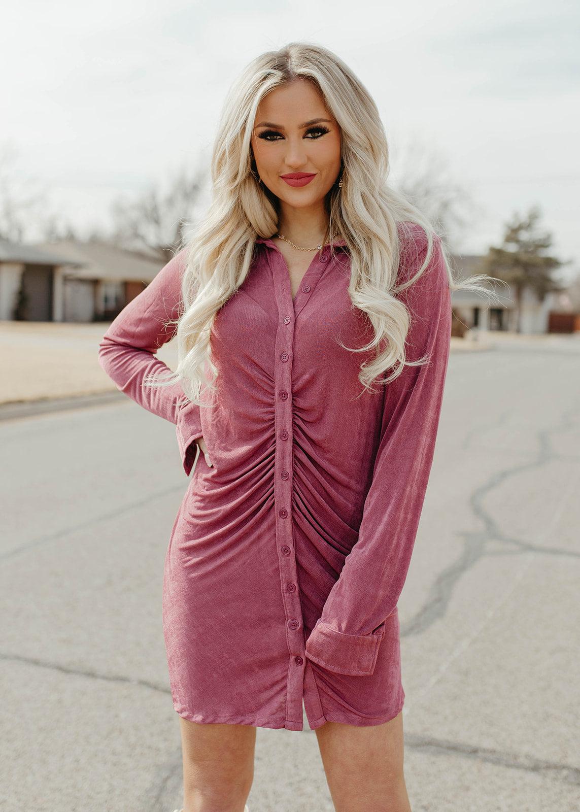 button dress