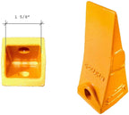 8 - bobcat style mini excavator/skid steer bucket teeth w/pins - 6737325