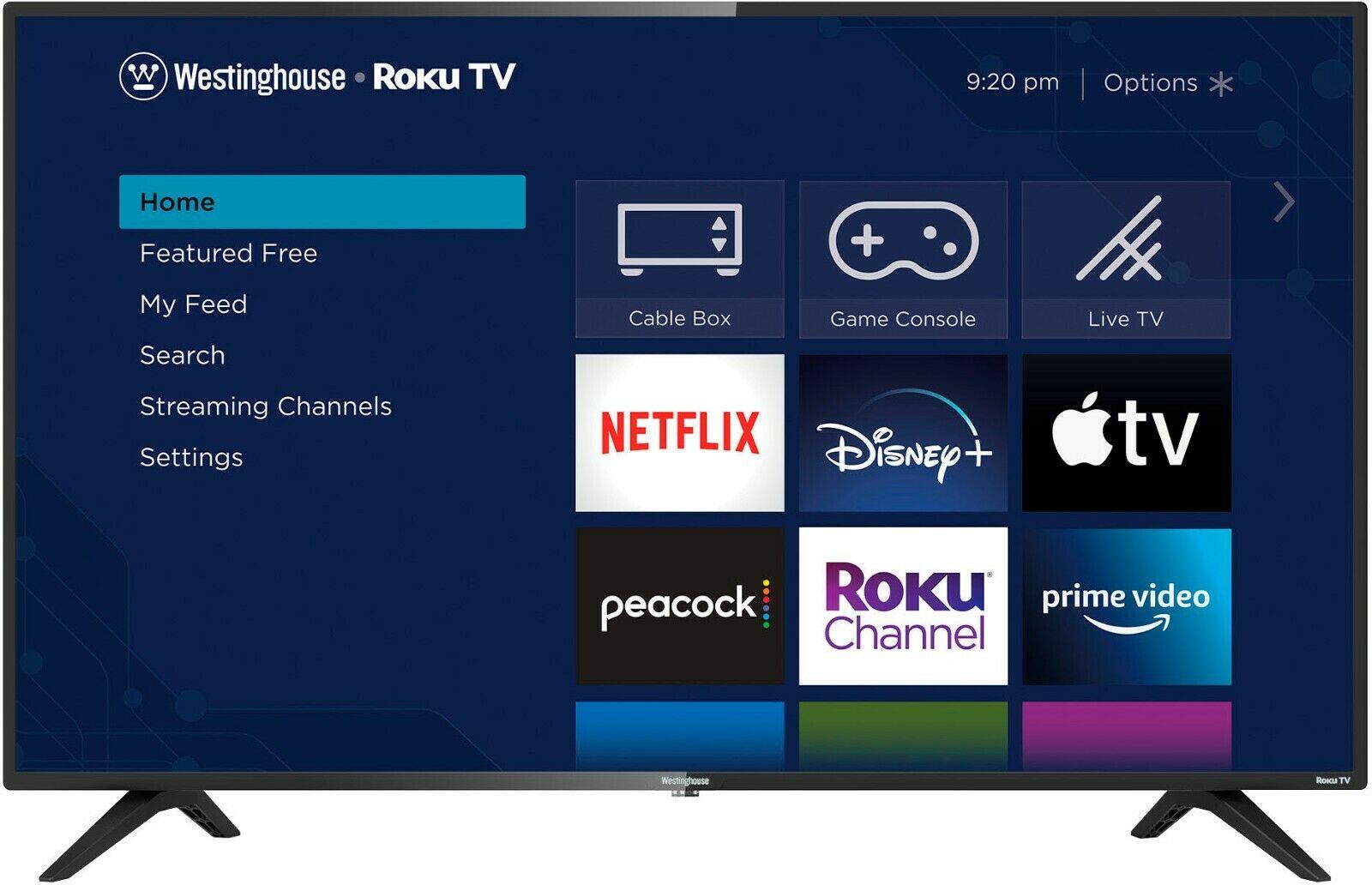westinghouse 43" full hd smart led roku tv