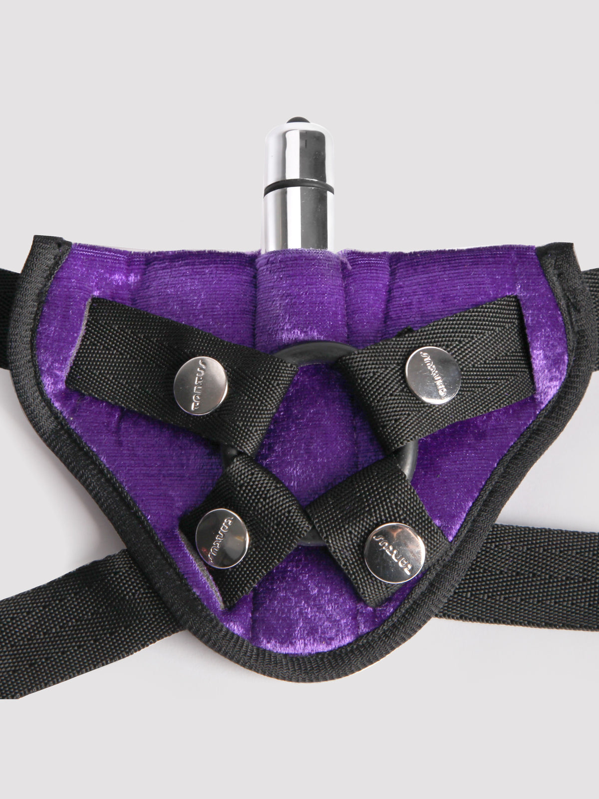 Tantus Beginner's Unisex Vibrating Strap-On Harness Kit (6 Piece), Purple | Purple