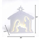 33 in. H Electric Manger Scene Silhouette Light with 59 Warm White LED Lights, Outdoor Adaptor