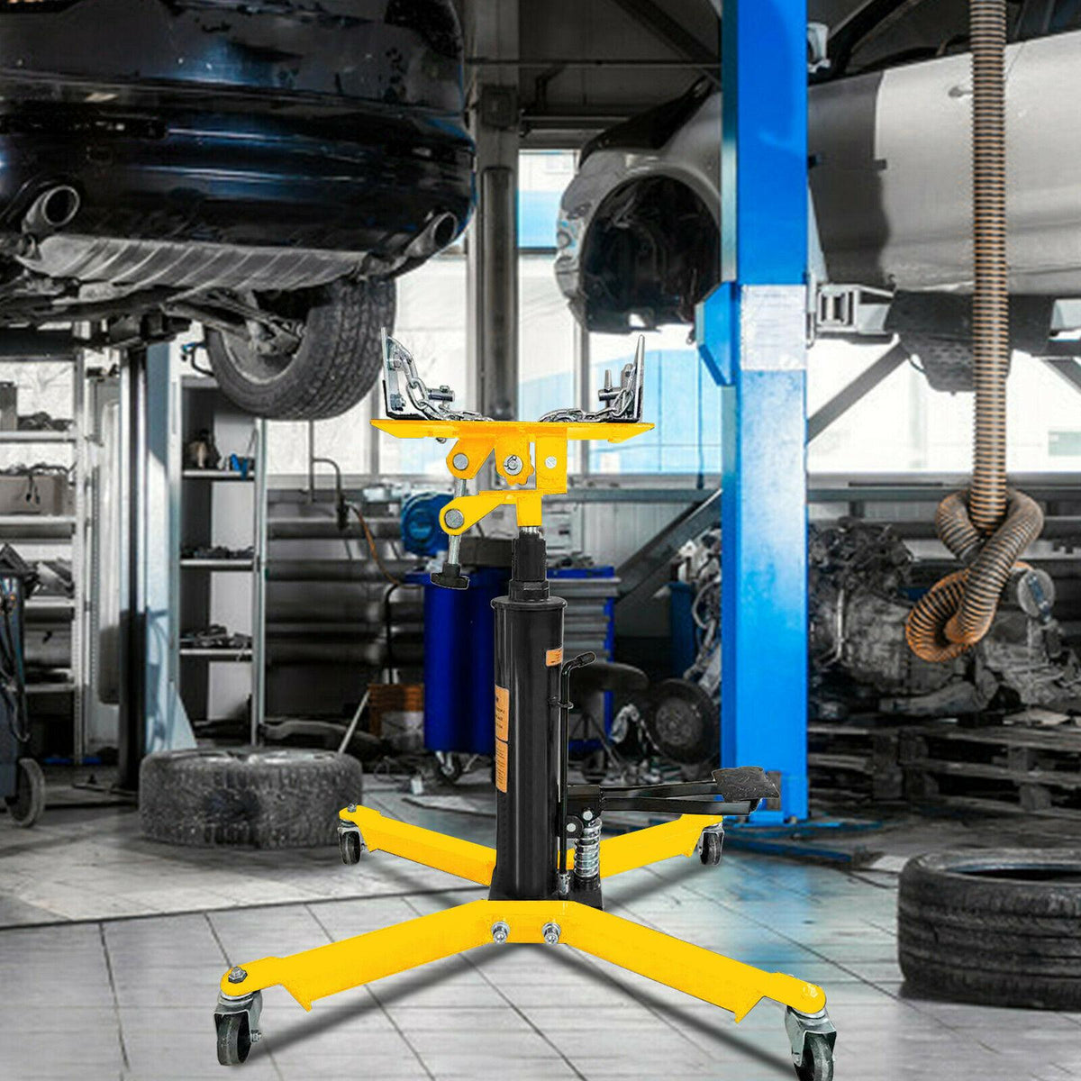 Transmission Jack 2 StaHydraulic W/ 360閹 For Car Lift 0.75 Ton 34" - 70"Lift