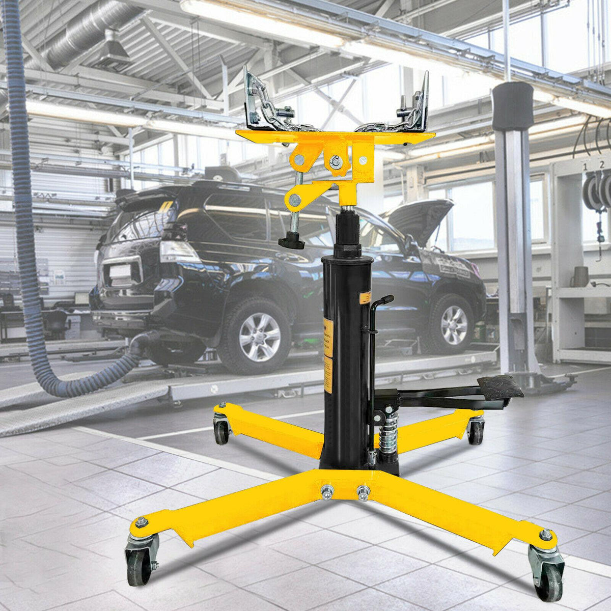 Transmission Jack 2 StaHydraulic W/ 360閹 For Car Lift 0.75 Ton 34" - 70"Lift
