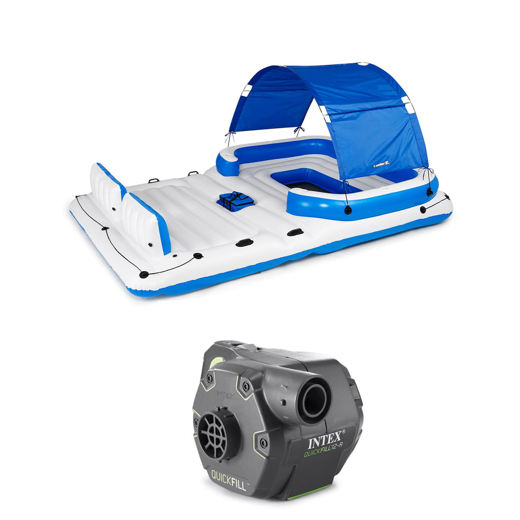 120 V Quick Fill Cordless Inflatable Air Pump &amp;  Floating Island