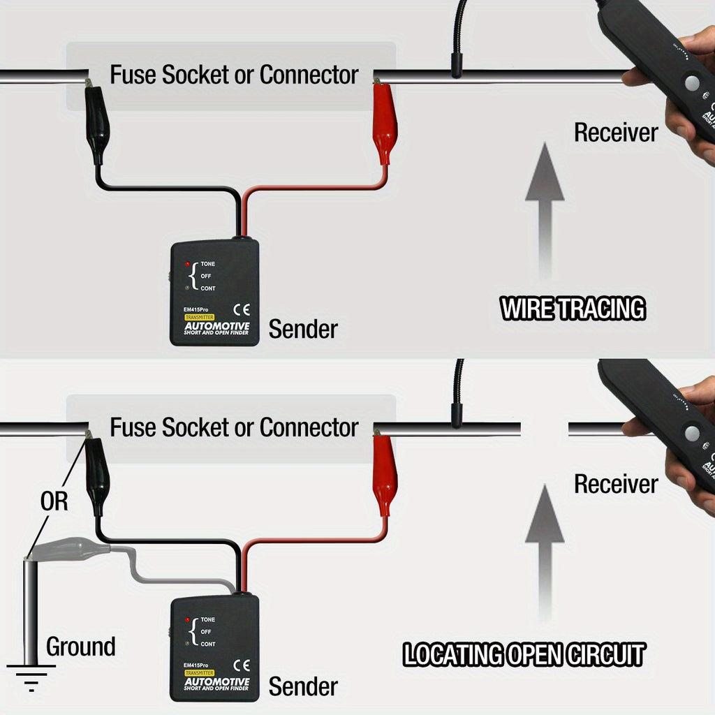 Car Automotive Short & Open Finder EM415PRO Car Short Circuit Detector Car Repair Tool Detector Track The Cables Or Wires