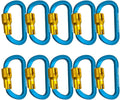 Fusion Climb Swift Aluminum Triple Lock Modified D Shape High Strength Carabiner 10-Pack