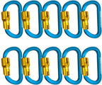 Fusion Climb Swift Aluminum Triple Lock Modified D Shape High Strength Carabiner 10-Pack