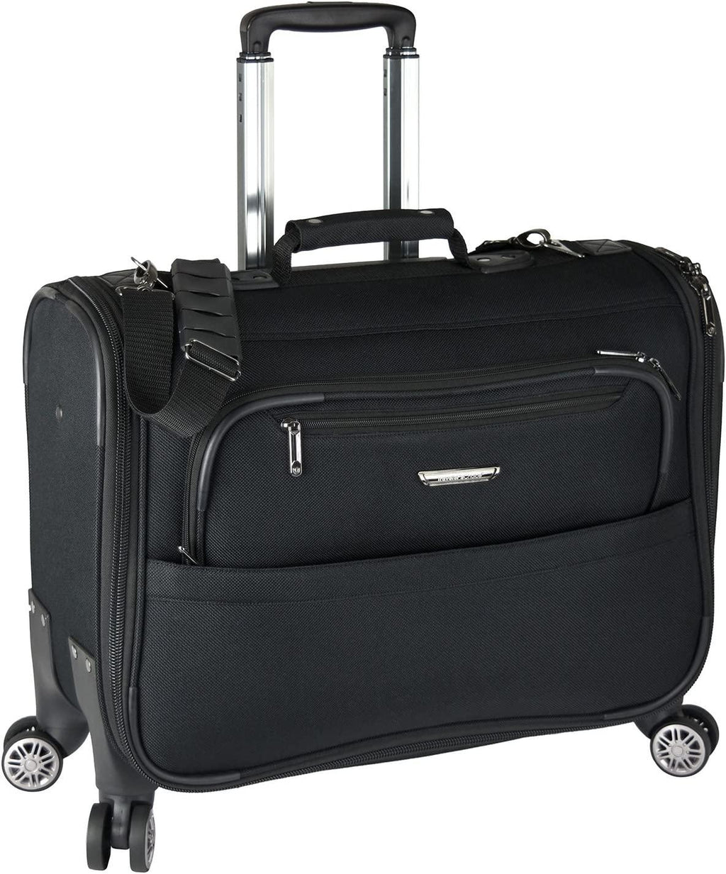 Carry-On Softside 8-Wheeled Spinner Garment Bag Luggage, Black, 21-Inch