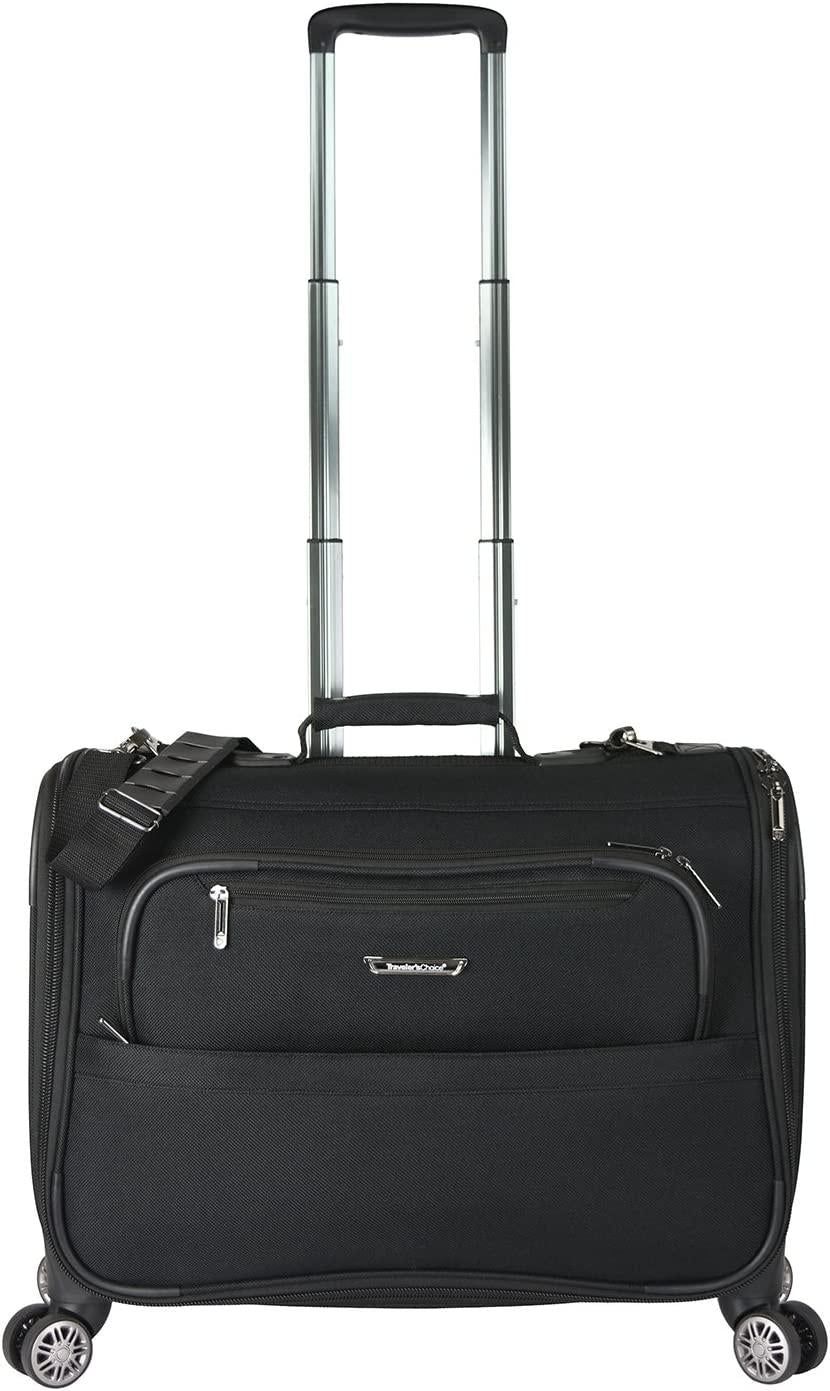 Carry-On Softside 8-Wheeled Spinner Garment Bag Luggage, Black, 21-Inch