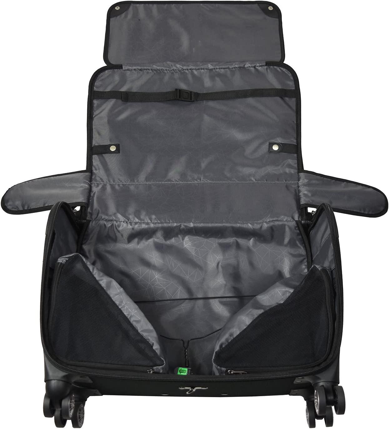 Carry-On Softside 8-Wheeled Spinner Garment Bag Luggage, Black, 21-Inch