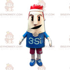 Sportsman BIGGYMONKEYmascot costume. Sporty man suit