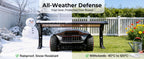 40" Dx32 W Robot Mower Garage, Polycarbonate Panel Awning for Lawn Mower Rain Shelter, Outdoor Storage, Small Shed for Lawn Mower, Robot Mower Carport, Lawn Mower Shelter (Smoky Gray)