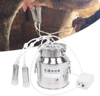 milking machine kit for cow sheep, adjustable vacuum pump milker automatic milker milking machine for home, portable electric milker livestock milking equipment(14l)(#1)