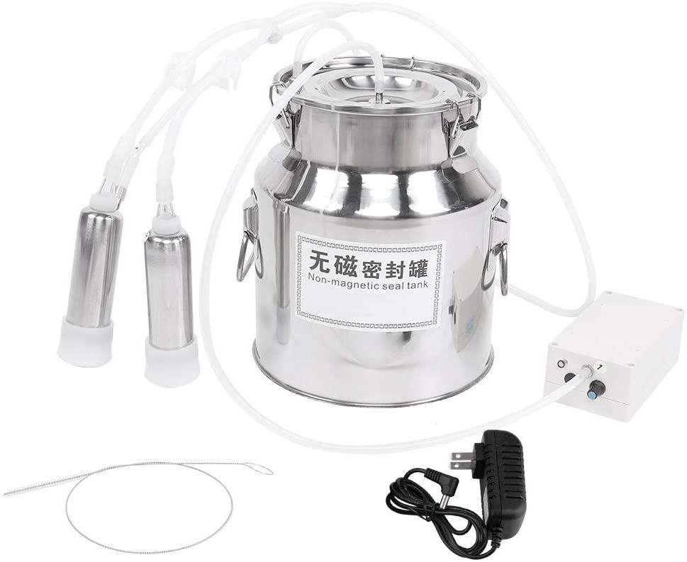 milking machine kit for cow sheep, adjustable vacuum pump milker automatic milker milking machine for home, portable electric milker livestock milking equipment(14l)(#1)