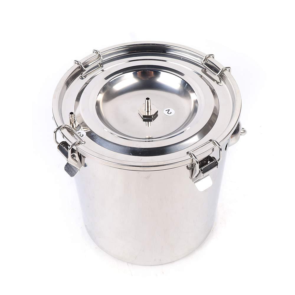 dyrabrest pulsation milking machine single bucket piston vacuum pulsation milking machine 304 stainless steel goat cow milking supplies for cows cattle or sheep optional (for cow 5l)