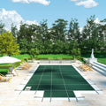 swimming pool safety cover 18x36ft safety pool cover w/4x8ft center end steps