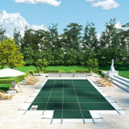 swimming pool safety cover 18x36ft safety pool cover w/4x8ft center end steps