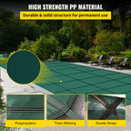 swimming pool safety cover 18x36ft safety pool cover w/4x8ft center end steps