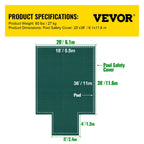 swimming pool safety cover 18x36ft safety pool cover w/4x8ft center end steps