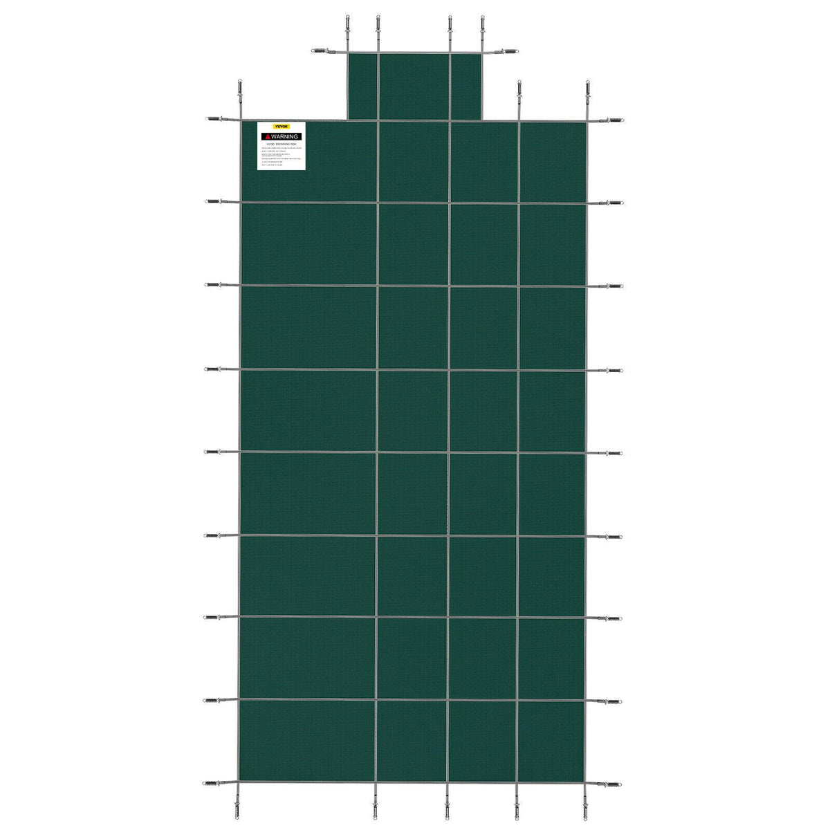 swimming pool safety cover 18x36ft safety pool cover w/4x8ft center end steps