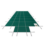 swimming pool safety cover 18x36ft safety pool cover w/4x8ft center end steps