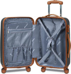 Legion Generation 3-pc Hardside Spinner TSA Combination Lock Luggage Set, Charcoal, 3-Piece