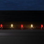 OptiCore 49 ft. 50-Light LED Red and Warm White Faceted C7 String Light Set
