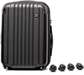 18 inch Hardshell Carry On Suitcase that Converts into Underseater Luggage with Removable Spinner Wheels for Airline Personal Item Use Requirements, 18 x 14 x 8 Inches - Black