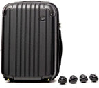 18 inch Hardshell Carry On Suitcase that Converts into Underseater Luggage with Removable Spinner Wheels for Airline Personal Item Use Requirements, 18 x 14 x 8 Inches - Black
