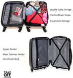 18 inch Hardshell Carry On Suitcase that Converts into Underseater Luggage with Removable Spinner Wheels for Airline Personal Item Use Requirements, 18 x 14 x 8 Inches - Black