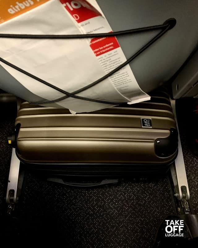 18 inch Hardshell Carry On Suitcase that Converts into Underseater Luggage with Removable Spinner Wheels for Airline Personal Item Use Requirements, 18 x 14 x 8 Inches - Black
