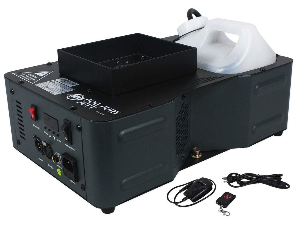 American DJ Fog Fury Jett Vertical Fog Machine+Wireless Remote+DMX Controller