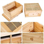 auto flow beehive food grade beekeeping wooden house with 7 automatic honey flow combs for beekeeper starter (bpa free)