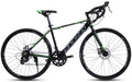 GJZM Adult Road Bike 14 Speed 700C Wheels Road Bicycle Alloy Frame Bicycle with Disc Brakes Perfect for Road Or Dirt Trail Touring Gray-Grey