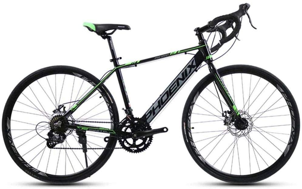 GJZM Adult Road Bike 14 Speed 700C Wheels Road Bicycle Alloy Frame Bicycle with Disc Brakes Perfect for Road Or Dirt Trail Touring Gray-Grey