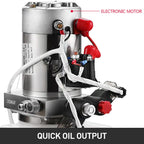 Double Acting Hydraulic Pump for Dump Trailers Kit - 12VDC - 6 Quart Reservoir
