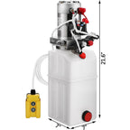 Double Acting Hydraulic Pump for Dump Trailers Kit - 12VDC - 6 Quart Reservoir