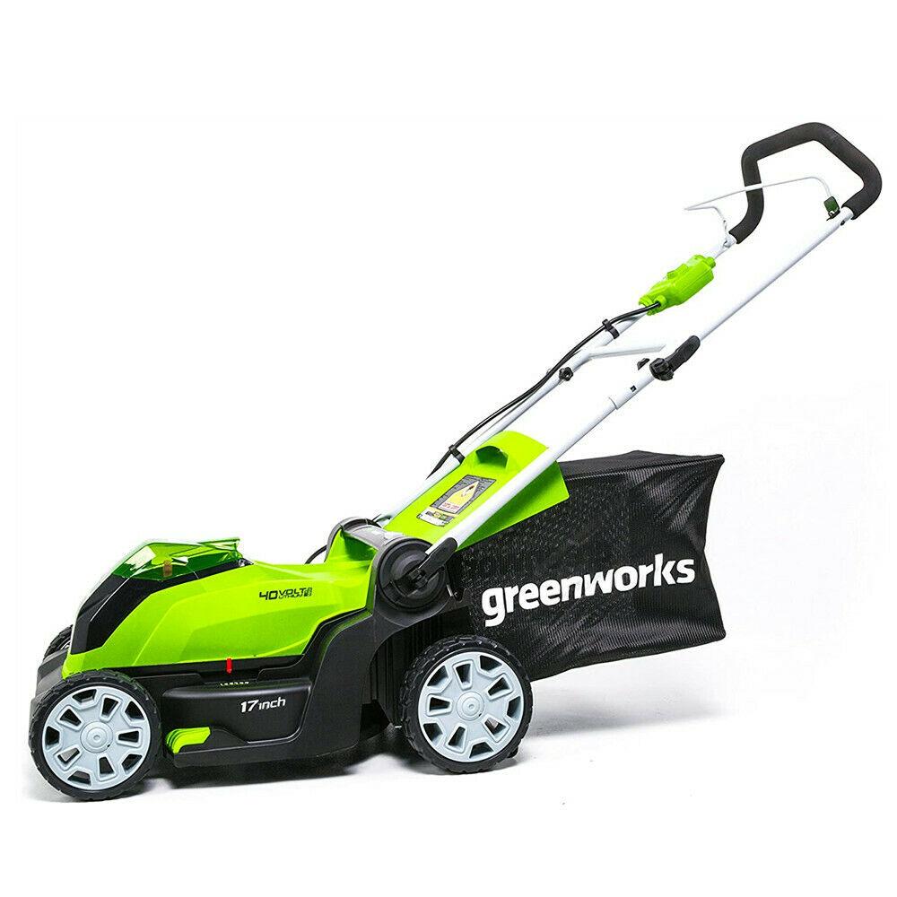 Greenworsk 40V 4Ah Cordless Lawn Mower 17'' Metal Deck Height Adjustable Height