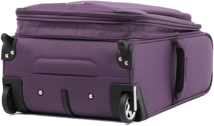 Skypro Lightweight Airline Size Carry On Luggage Trolley Suitcase (Orchid Purple, 22" Expandable Rollaboard)